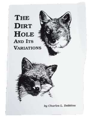 Cover of "Charles Dobbins - The Dirt Hole and its Variations," featuring coyote and raccoon sketches.