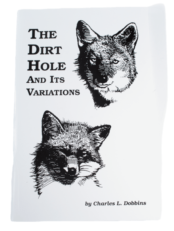Cover of "Charles Dobbins - The Dirt Hole and its Variations," featuring coyote and raccoon sketches.