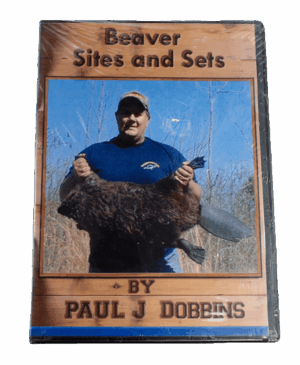 The DVD cover of "Beaver Sites & Sets" by Paul Dobbins shows a man with a beaver against a natural backdrop.