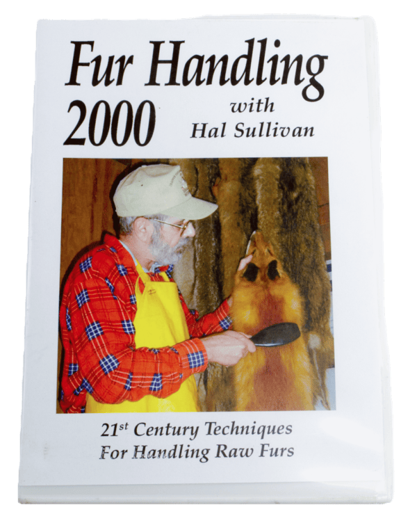Book cover shows a man demonstrating skinning, titled "Hal Sullivan - Fur Handling 2000.