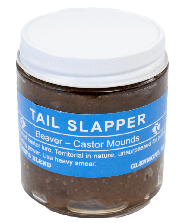 Blackie's Tail Slapper Lure, waterproof for hunting, has a blue label and clear instructions.