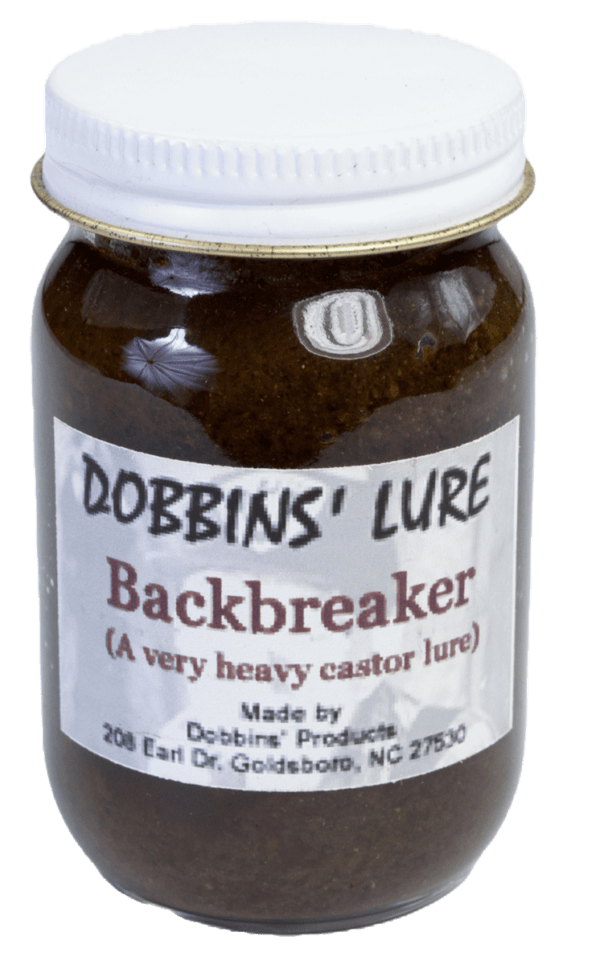 Dobbins' Backbreaker Lure, a heavy beaver castor lure by Dobbin' Products.