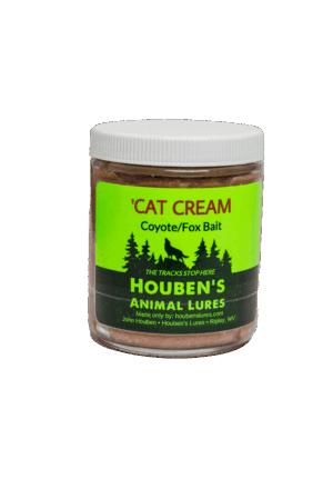 Houben's Cat Cream, using a government formula, comes in a forest-themed jar by Houben's Animal Lures.