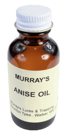 A small brown glass bottle of Murray's Anise Oil with a crisp white cap.