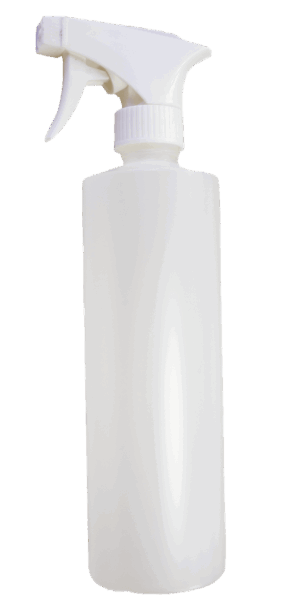 A plain Plastic Spray Bottle with a trigger nozzle is displayed against a white background.