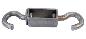Box Swivels featuring an open rectangular body with trap swivel hooks on both sides.
