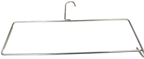 Heavy Duty Fur Hangers with a horizontal rectangular frame and hook, perfect for hanging clothing.