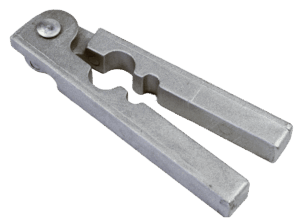 Heavy Duty Aluminum Tail Puller with flat design, pivot joint, and notched openings on a white background.