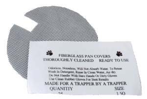 Reusable fiberglass pan covers come with cleaning and use labels, ensuring they are always ready.