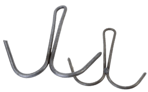 Two-pronged Fox Drag Grapple with curved hooks on a white background.