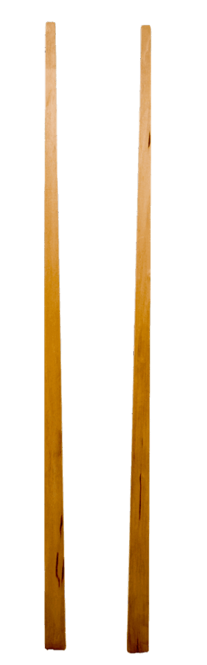 Two Basswood Stretcher Wedges stand upright against a plain background.
