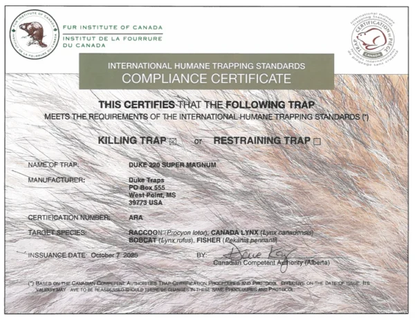 Duke 220 Super Magnum Body Grip Trap - Image 3