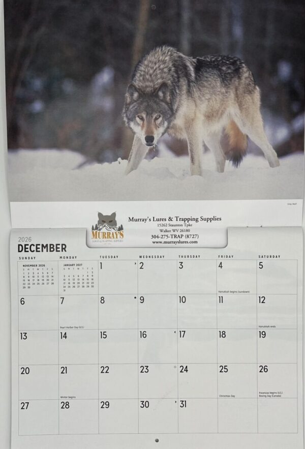 2027 Wildlife Calendar | Murray's Lures - Image 2